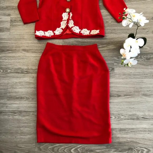 Vintage 80’s| Red Formal Suit - Picture 3 of 11